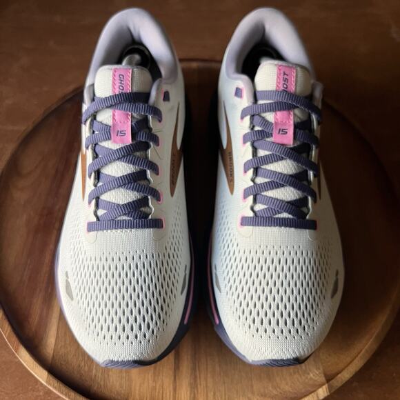 Brooks Ghost 15 Blue Pink Comfort Road Running Shoes Sneakers Women's 8.5 Wide - Picture 12 of 16